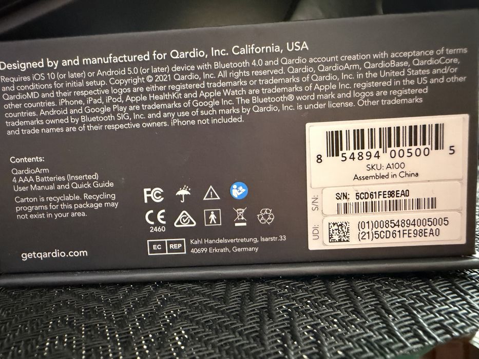 Апарат за кръвно Qardio Wireless Blood Pressure Monitor