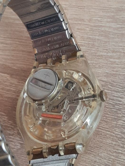 Ceas Swatch Jelly Fish (Vintage 1997) - Skeleton Gold, Curea Metalică