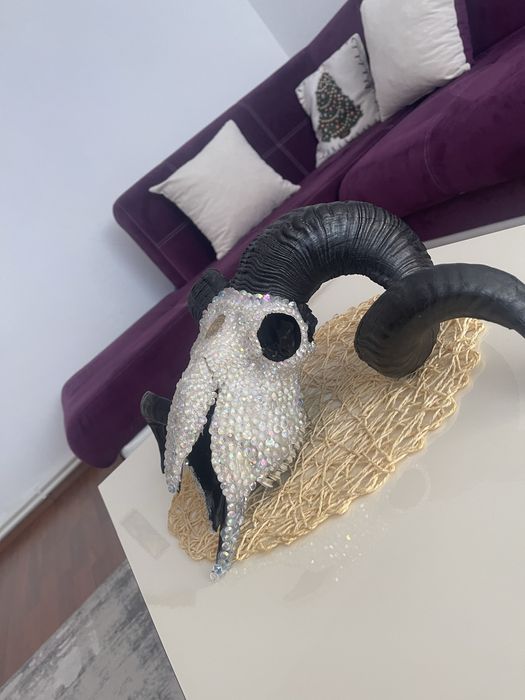 Vand decoratiune interioara din cap de berbec LUCRATA MANUAL