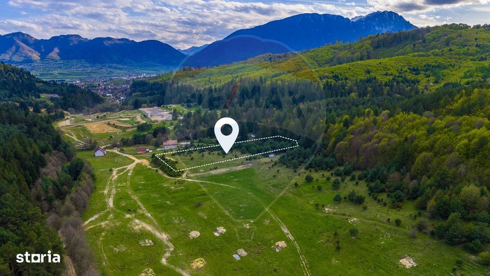 Teren intravilan de 1 ha cu vedere la munte – Zărnești, Brebina