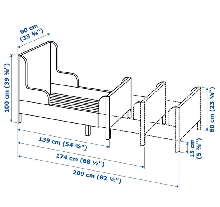Детская кровать IKEA ЛЕКСВИК (LEKSVIK)