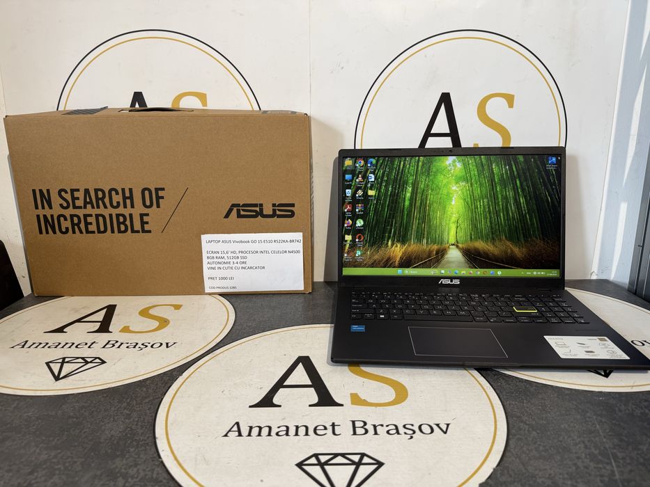 Laptop Asus VivoBook GO 15 E510 R522KA intel 8Gb Ram 512Gb SSD