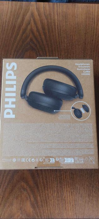 Безжични слушалки с микрофон Philips - TAH8000EBK/00