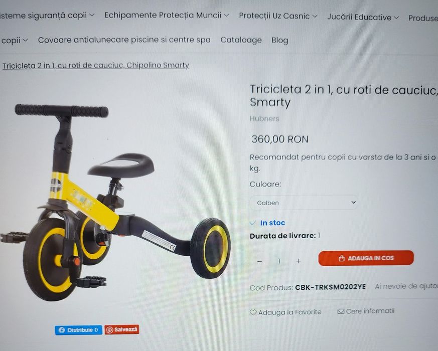 Jucărie - Tricicletă 2 în 1