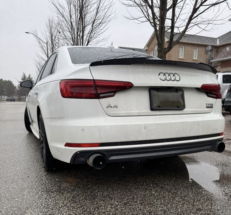 Спойлер лип за багажника – Audi A4 B9 (2019+), черен гланц, Ауди