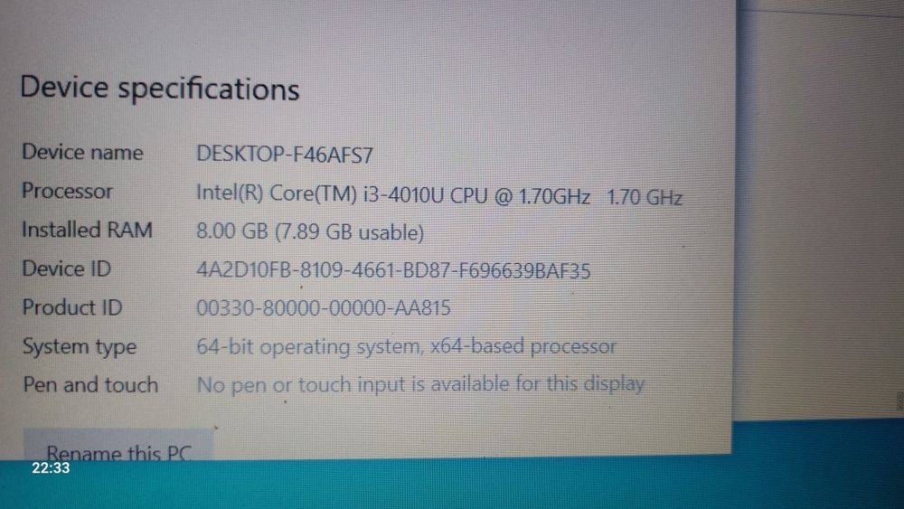 Lenovo z50 i3 4010u,8gb,video 2gb