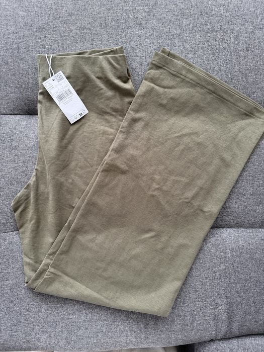 Set din bumbac cu top cu șnur în talie și pantaloni drepți | nou cu etichetă Mango