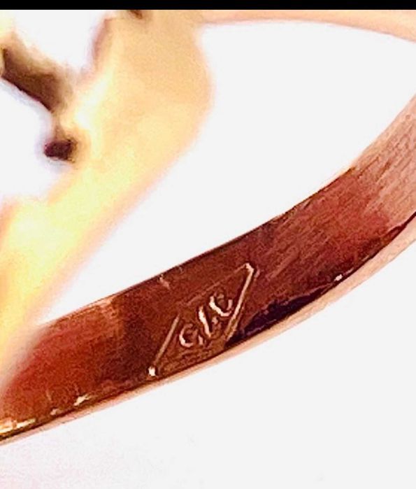 Inel Art Nouveau, aur 9k, argint- Ametist 15ct si Rubine