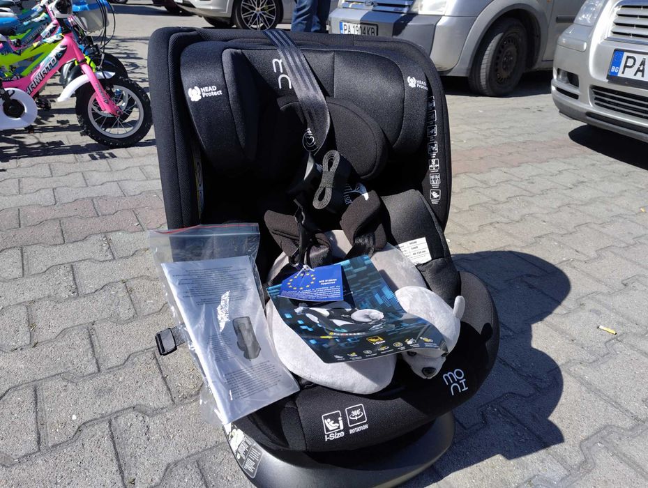 MONI Стол за кола SERENGETI 40-150 см черен