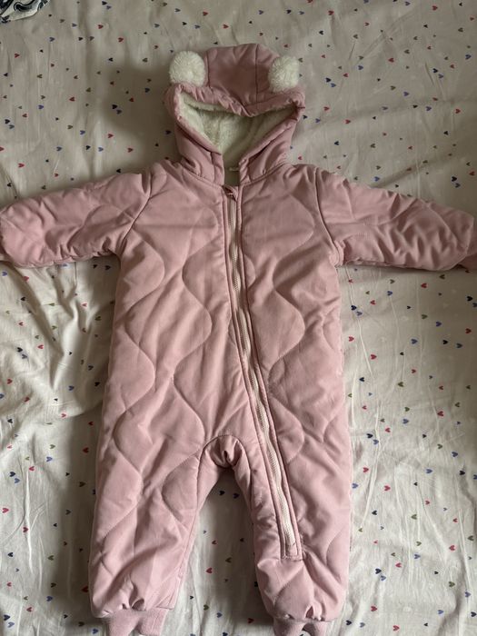 Детский теплый комбинезон на девочку. Размер 86