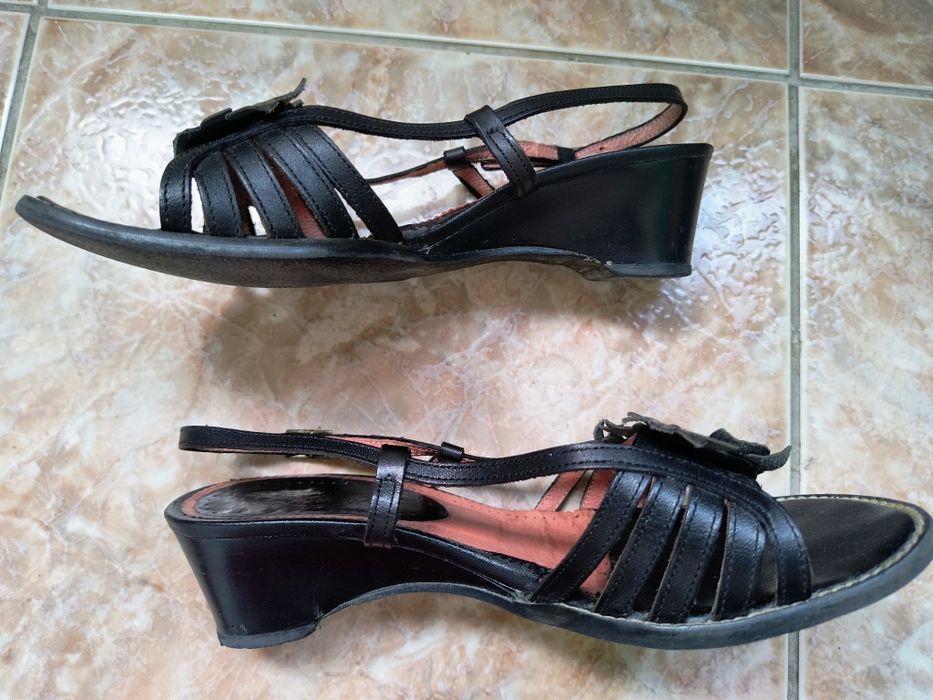 Сандали черни дамски, 37 номер