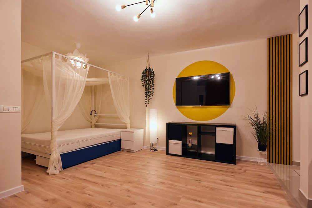 Garsonieră Premium | Design Interior | Centru București | Conexiune directa Aeroport | Metrou M1 & M4 — 600 EUR/lună