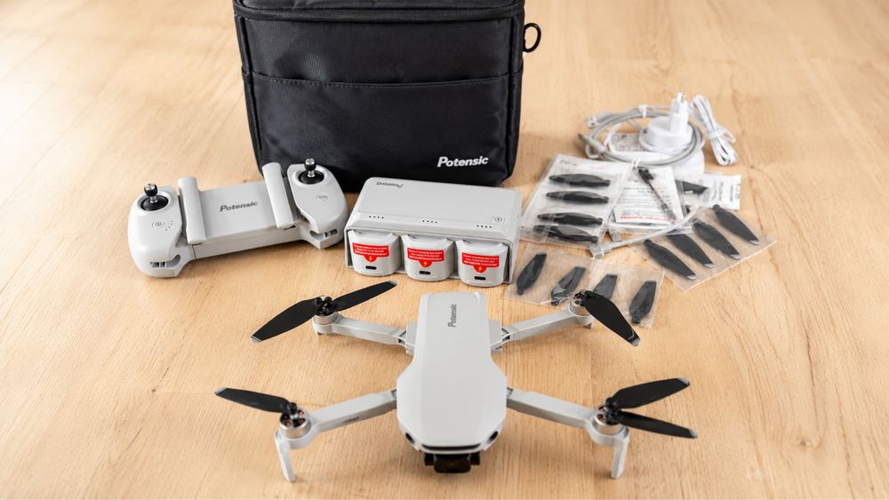 Drona ATOM Potensic 4k - Fly More -  3 baterii