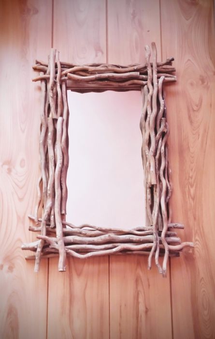 Артистично огледало с клонки – ръчна изработка