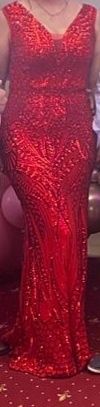 Rochie rosie lunga