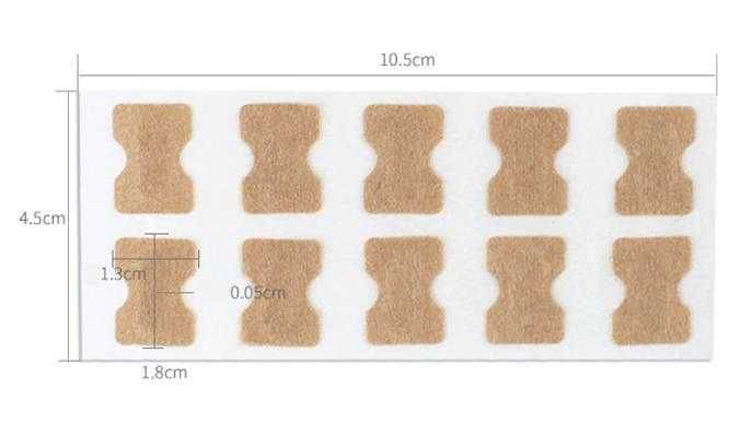 10 самозалепващи се стикери за нокти, без нужда от лепило. Лесни за поставяне и премахване. Декорация на Нокти Врастнали Нокти на Краката ПАРОНИХИЯ