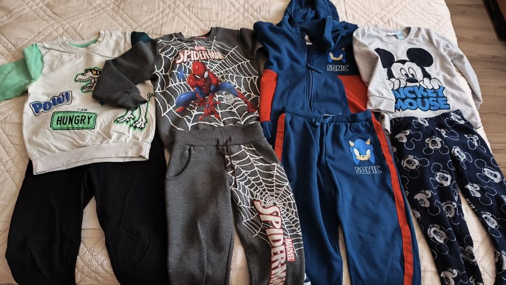 Лот ватирани комплекти +пижама размер 122