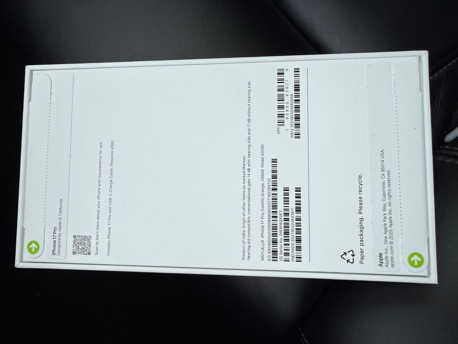 iPhone 17pro 256GB Sigilat