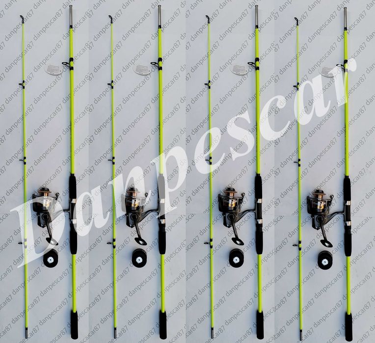 SET 4 Lansete WB fibra sticla plina 2,10m +4 Mulinete FL EFB5000 6rul