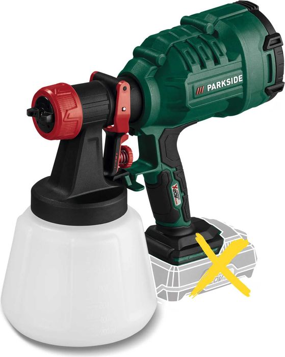 Pistol de vopsit fără fir PARKSIDE 20 V PFSA 20-Li B2 X20V vopsea bate