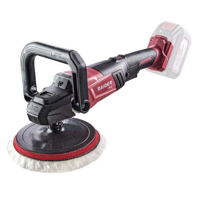 Masina de polisat cu acumulator 20v 180mm raider pro, acumulatorul si