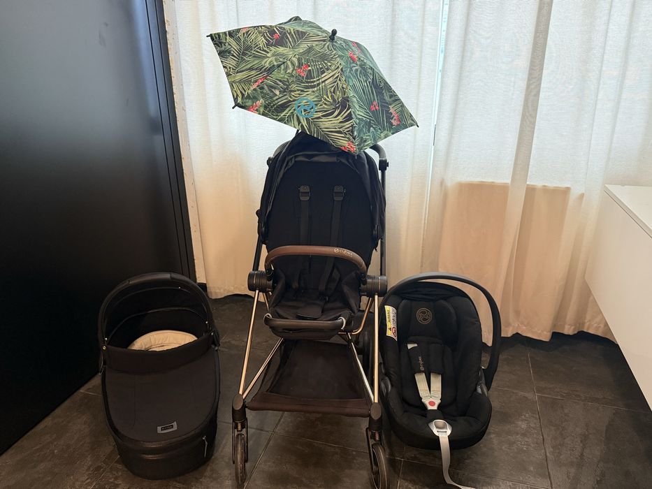 Cybex Mios 3 2 în 1 Black / Rose Gold + accesorii