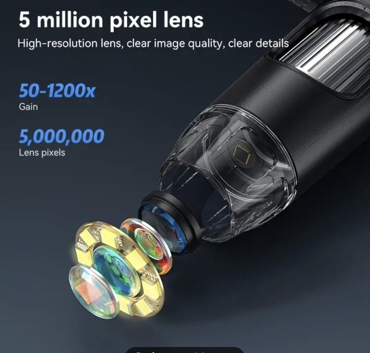 Microscop digital cu compatibilitate PC,ecran de 7 inchi, camera 5 mpx