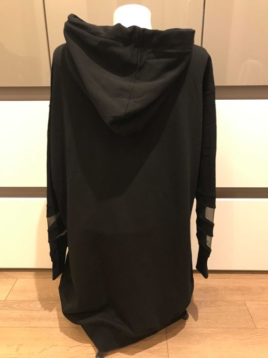 JUST CAVALLI, Суичър- Рокля със ЗЛАТНО Лого и ПРОЗРАЧНИ Вложки,  XL