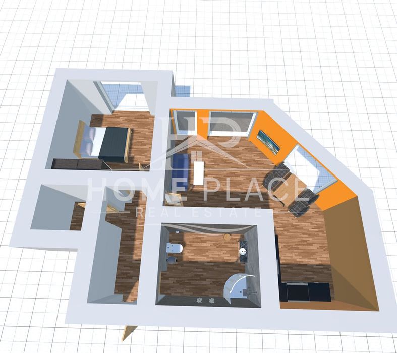 Двустаен апартамент в района на Погребите