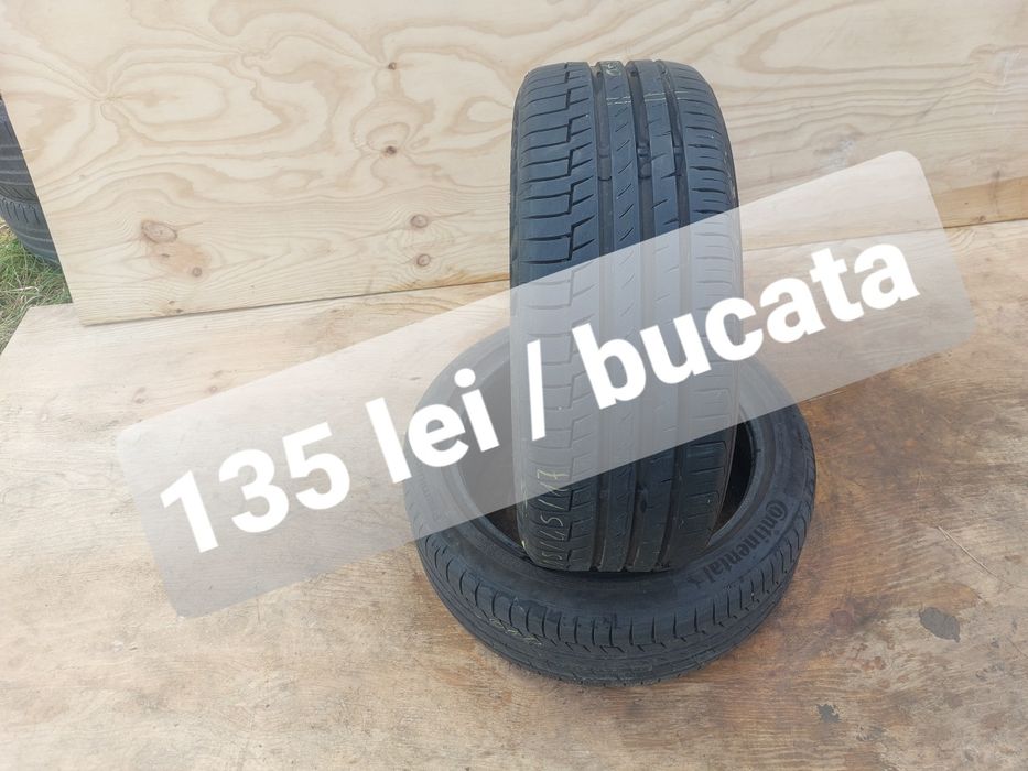 135 lei bucata! Doua anvelope de vara 205 45 r17 Continental Premium Contact 6