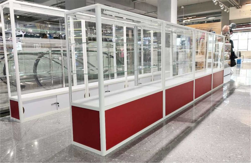 Прилавок витрина, стеклянная, metal oynaly vitrina va prilavkalar