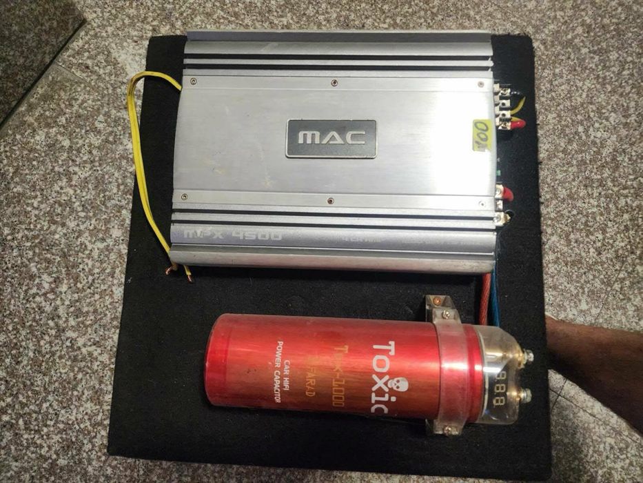 Комплект авто аудио – усилвател MAC, субуфер Blaupunkt и кондензатор Toxic