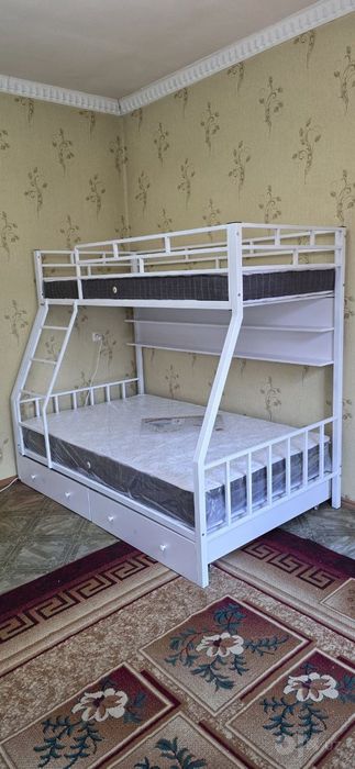 Двухъярусная кровать. Двухместный кровать. Детский кровать. lkki etaj