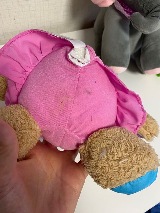 Лот бебешки играчки - куче Fisher Price, слонче, писта с количка ..