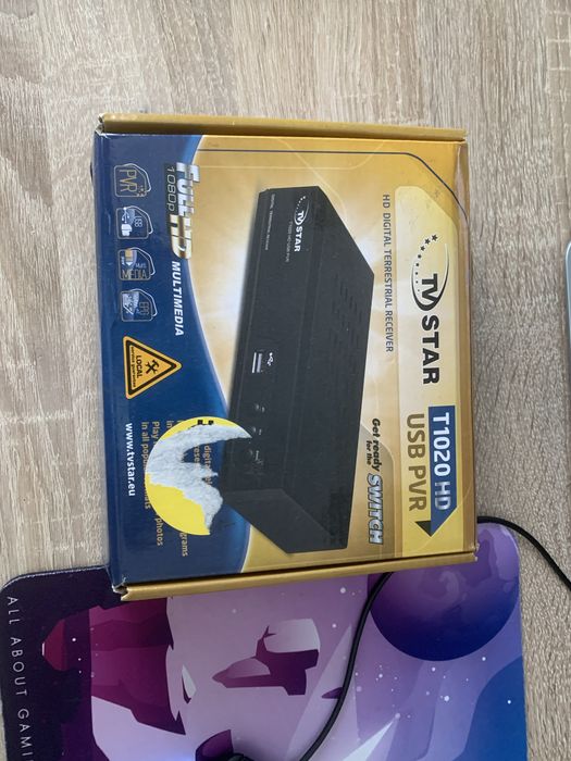 Receiver TV digital HD DVB-T2 PVR USB media player -nefolosit ,in cutie