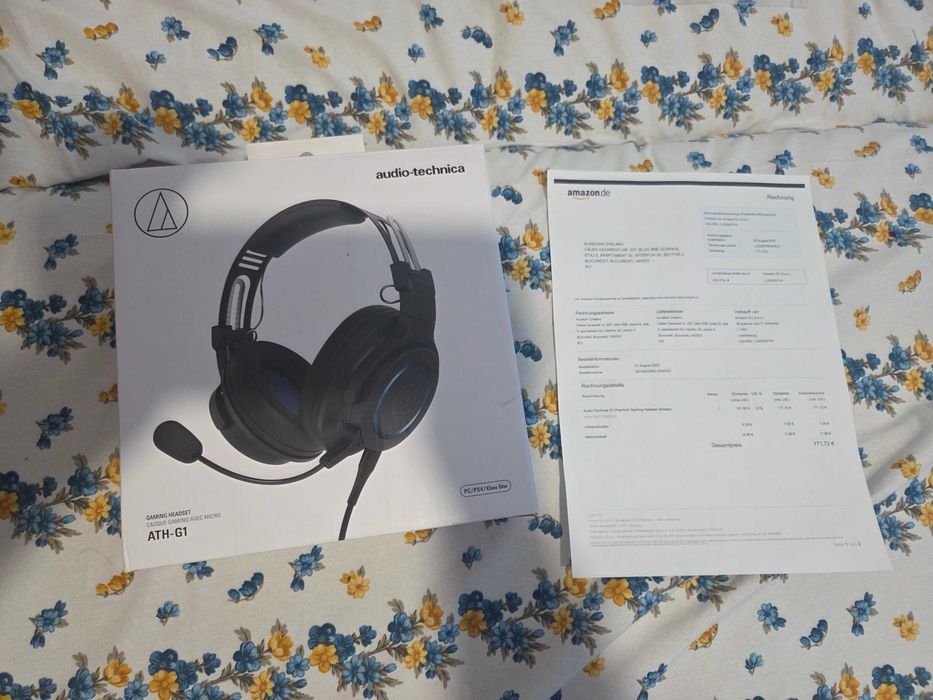 Casti cu microfon Audio-Technica ATH-G1, cu fir (jack 3.5)