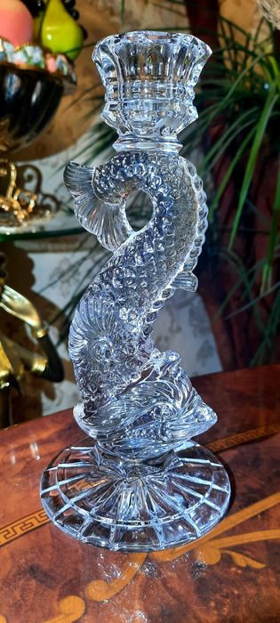 Хрусталь. Подсвечники. Большая ваза для фруктов.
