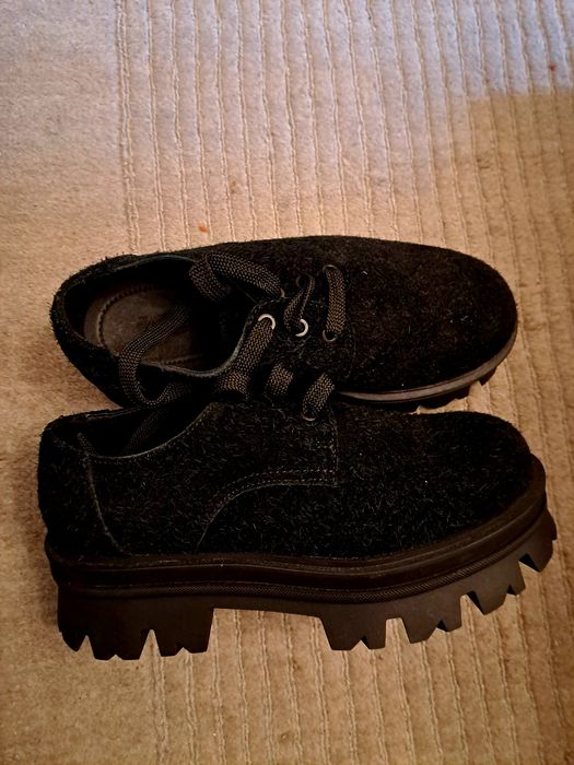 Pantofi Zars din piele cu talpa voluminoasa 6 cm ,model Prada,40