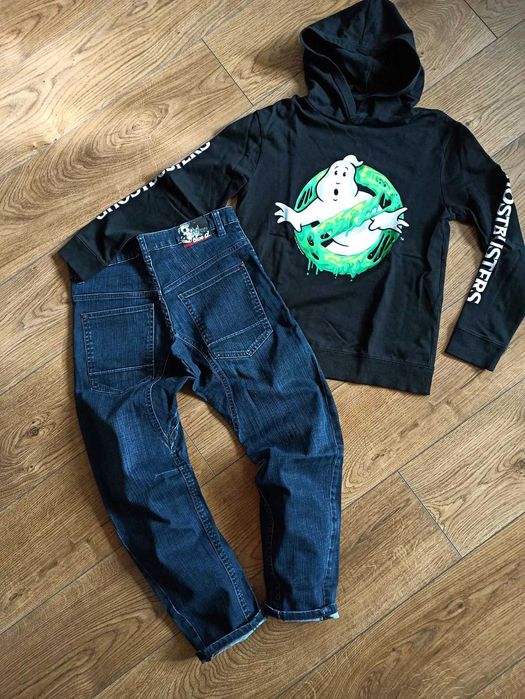 H&M детски еластични дънки и блузка