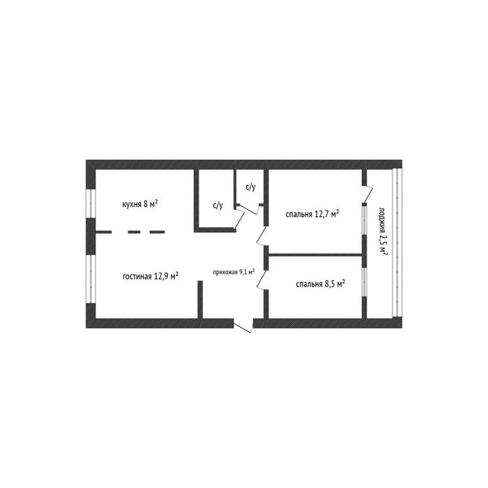 Продажа 3-комнатной квартиры Габдулина