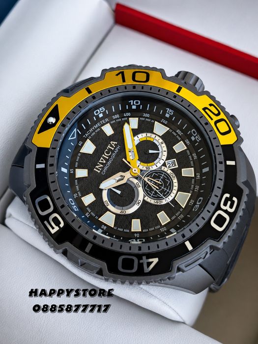 INVICTA Commandor Titanium Yellow 71 mm, Инвикта нов мъжки часовник