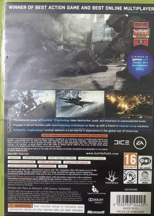 BATTLEFIELD 3 (xbox 360)