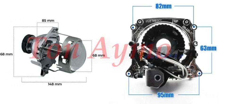 Биксенонови Лупи 3" инча Фабричен Ксенон D2S, D1S/D3S, H7 Bosch AL