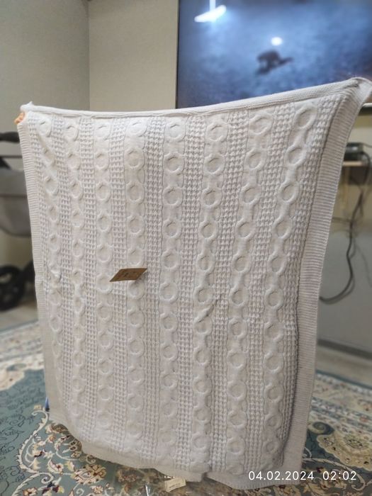 Плед вязаный одеяло детское