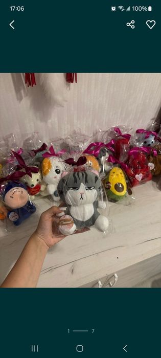Игрушки мягкие.  .