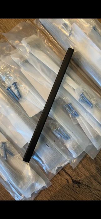 Елегантни дръжки за мебели 2 размера 96 и 128 мм черен мат