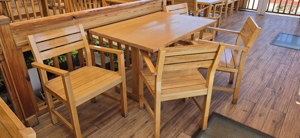 Mese lemn masiv terasă