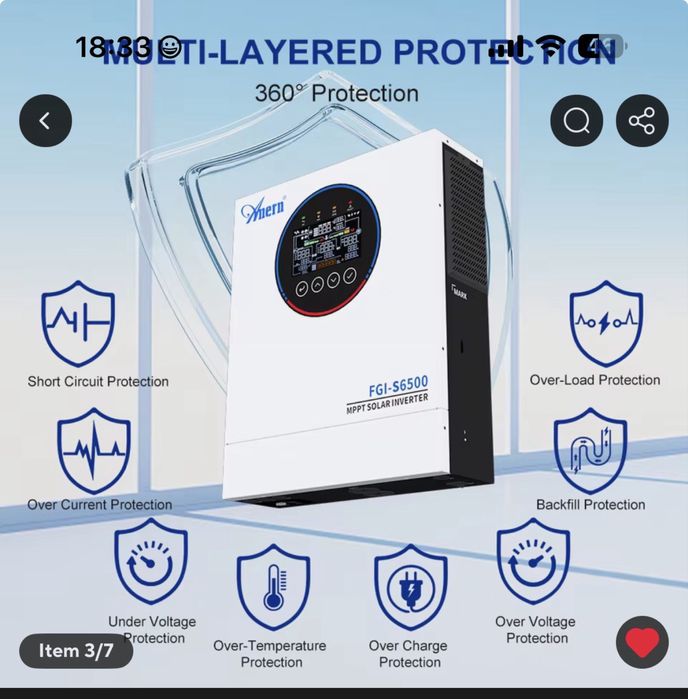 Invertor Anenji 5kw Modelul Nou