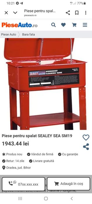 Cuva pentru spălat piese 50l