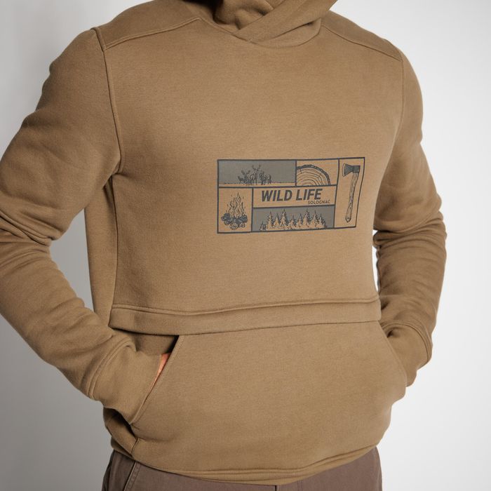 Hanorac cu Glugă 500 Logo Bărbați - LARGE - produs resigilat Decathlon